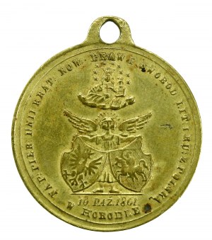 Medal to commemorate the Union of Horodle 1861. Rarer variety with ear (108)