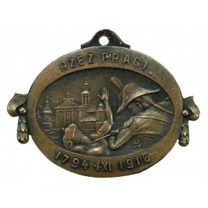 Plakietka pamiątkowa Rzeź Pragi 1794 4.XI 1916, Wiśniewski (123)