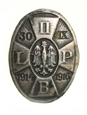 II RP, Miniature badge of the Second Brigade of the Polish Legions. Knedler (251)