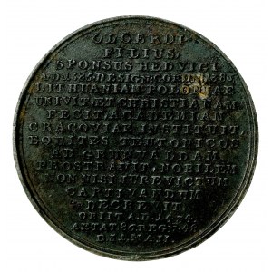 Medal Suity Królewskiej autorstwa J.J. Reichela, Władysław Jagiełło, odlew w żeliwie z huty Białogon (218)