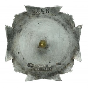 II RP, Badge of Volyn School of Artillery Cadets. Silver (237)