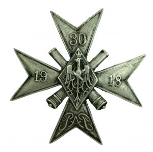 II RP, Badge of the 30th Field Artillery Regiment. Old cast (238)