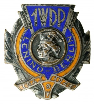 PRL, Badge of the 1st Warsaw Infantry Division. Makowski (270)