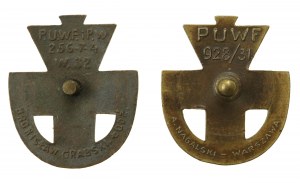 II RP, POS badge set. Grabski and Nagalski. Total of 2 pcs. (272)