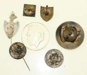 II RP, badge set, Jozef Pilsudski, 7 pcs. (291)