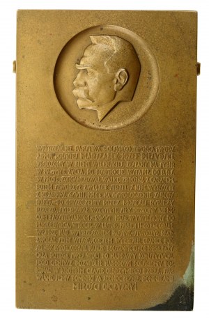 II RP, Plakietta Józef Piłsudski. National Mint (501)
