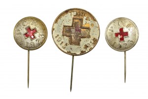 II RP, badge set, Polish Red Cross. Total of 3 pcs. (514)