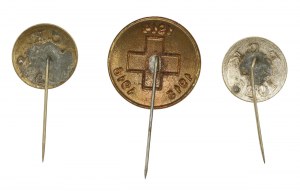 II RP, badge set, Polish Red Cross. Total of 3 pcs. (514)