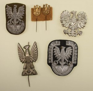 PRL, set of eagles and badges. Total of 6 pcs. (703)