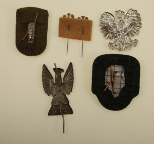 PRL, set of eagles and badges. Total of 6 pcs. (703)