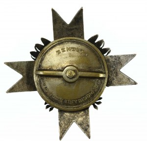 PSZnZ, badge of the 1st Krechowiec Lancers Regiment. Two-piece badge, mounted with four wires, enameled. (528)