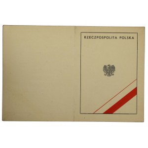PRL, Legitymacja na Srebrny Krzyż Zasługi, 1945 (524)