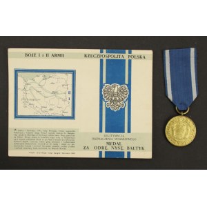 PRL, Medal Za Odrę, Nysę, Bałtyk z legitymacją, Ambasada w Moskwie 1946 (525)