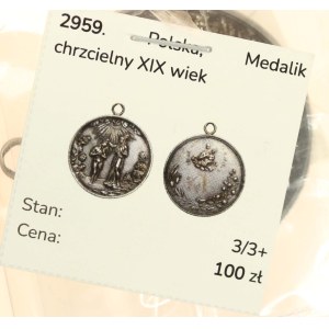 Medal chrzcielny XIX wiek (731)