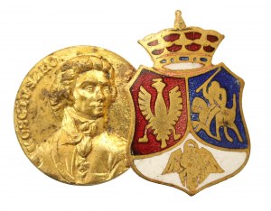 Patriotic brooch, Kosciuszko and coat of arms from the January Uprising period (611)