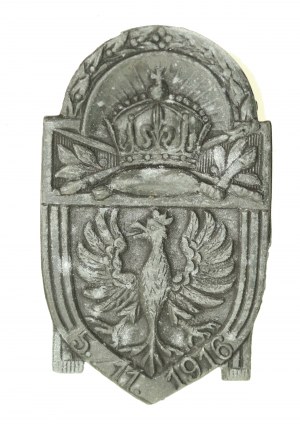 Patriotic badge, Proclamation of the Kingdom of Poland 5/11 1916 (616)