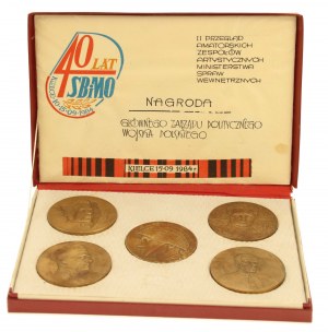 PRL, 40 Years of SB and MO. Set of 5 medals in decorative case, 1984 (623)