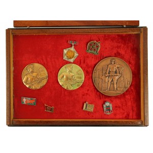 ZSRR, zestaw medali i odznak radzieckich wojsk granicznych. 9 szt. (624)