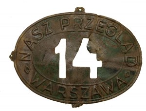 II RP, The badge of the newspaperman of the Jewish newspaper 