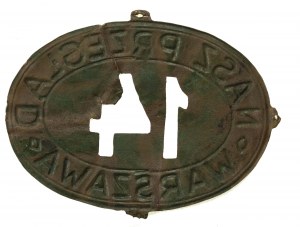 II RP, The badge of the newspaperman of the Jewish newspaper 