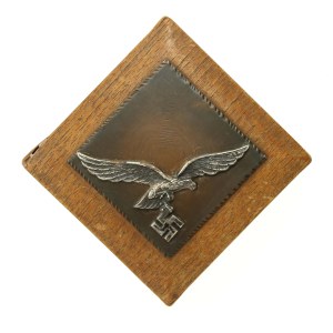 Wooden box with overlaid Luftwaffe eagle, Third Reich (173)