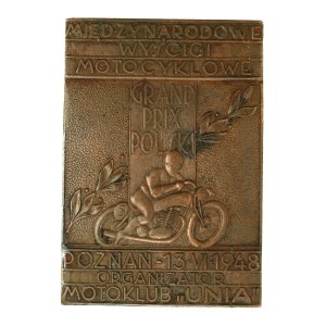 Plakieta Motoklub Unia, Wyścigi Motocyklowe Poznań, 1948 (626)
