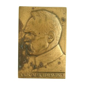 II RP, Plakieta Józef Piłsudski. Mennica Państwowa 40 x 27 mm. (637)