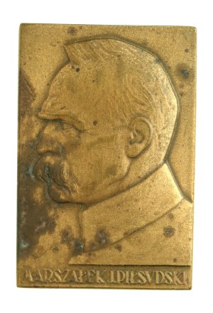 II RP, Plaketa Józef Piłsudski. State Mint 40 x 27 mm. (637)