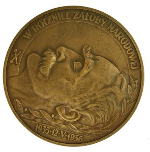 Second Republic, Medal On the Anniversary of National Mourning, Jozef Pilsudski, 1936 (640)