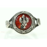 Patriotic ring with eagle early 20th century. Silver (643)