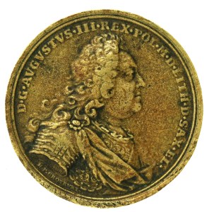 August III Sas, Medal koronacyjny 1734. Stary odlew (649)