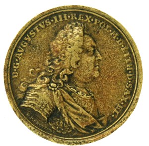 Augustus III Sas, Coronation Medal 1734. old casting (649)