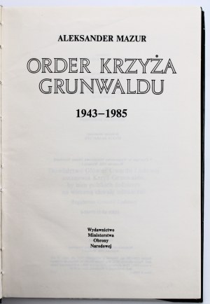 Mazur A. - Order of the Cross of Grunwald (542)