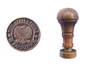 People's Republic of Poland, Seal of the Public Common School in Zakrzewo (915)