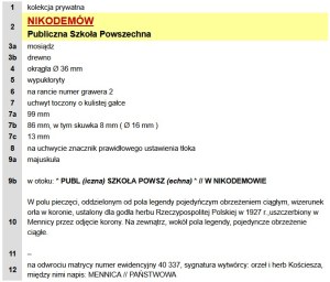 People's Republic of Poland, stamp Public Common School, Nicodemov (919)