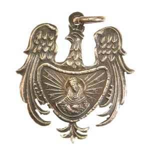 Wisior patriotyczny, orzełek z Matką Boską Ostrobramską (736)