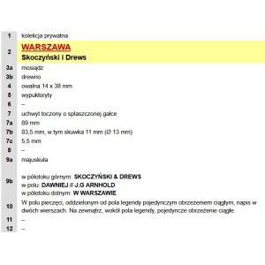 Pieczęć Skoczyński i Drews w Warszawie XIX w. (925)