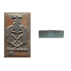 II RP, Stempel, klocek drukarski, Exlibris Adama Dembowskiego (933)