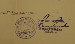 II RP, A set of documents left behind by a chevalier from the 19th Volhynian Lancer Regiment (409)