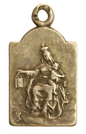II RP, Scapular medallion - religious, SILVER - Jan Knedler (741)