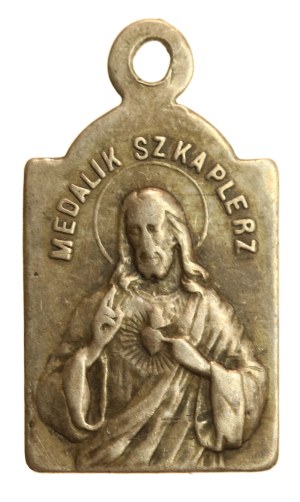 II RP, Scapular medallion - religious, SILVER - Jan Knedler (741)