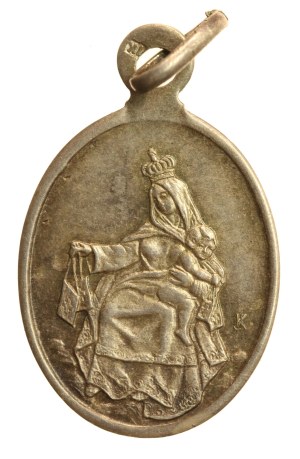 II RP, Religious Medal. Scapular Medal. Silver - Knedler (743)