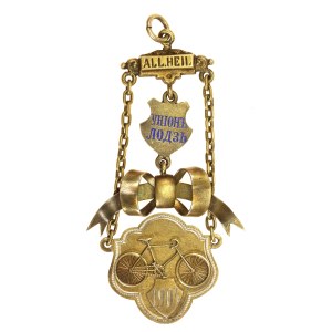 Żeton nagrodowy kolarski Union Łódź, 1904 (776)
