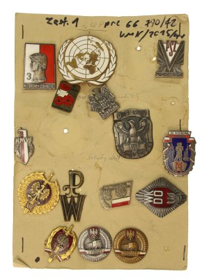 People's Republic of Poland, LWP and MO badge set. Total. 15 pcs. (790)