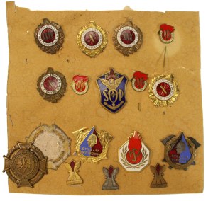 PRL, a set of firefighter badges. Total 16 pieces. (792)