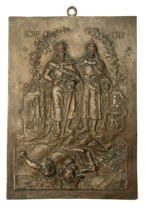 Placard of Jagiello and Vytautas, commemorating the Battle of Grunwald, 1910. by Fr. Kopaczyński (869)