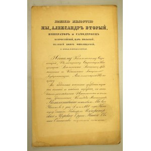 Rosja, Aleksander II, nadania do orderów św. Stanisława i św. Anny dla Polaka, Wilno 1860/63 (868)