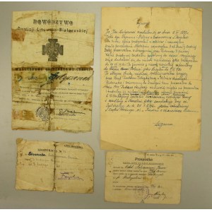 II RP, zestaw dokumentów po żołnierzu z 1920. (789)