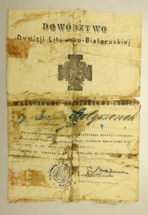 Second Republic, a set of documents following a soldier from 1920 (789)