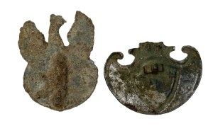 Set, miniature Legion eagle and eagle shield of the Polish Corps in Russia (878)